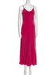 Hatch V-Neck Long Dress