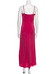 Hatch V-Neck Long Dress