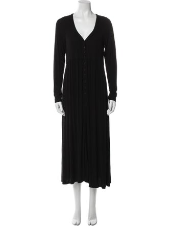 Hatch V-Neck Midi Length Dress