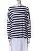 Hatch Striped Bateau Neckline Top