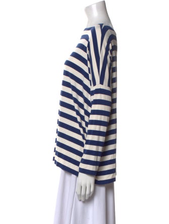 Hatch Striped Bateau Neckline Top