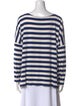 Hatch Striped Bateau Neckline Top