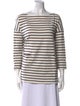 Hatch Striped Bateau Neckline Top