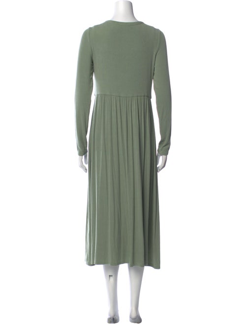 Hatch V-Neck Long Dress