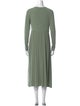Hatch V-Neck Long Dress