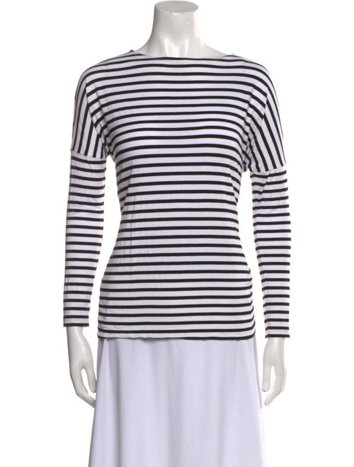Hatch Striped Bateau Neckline Top