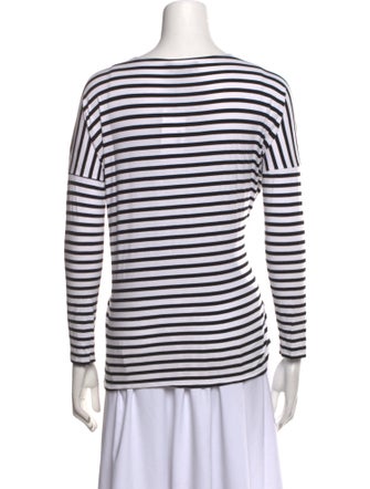 Hatch Striped Bateau Neckline Top