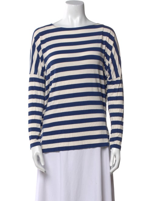 Hatch Striped Bateau Neckline Top