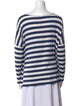 Hatch Striped Bateau Neckline Top