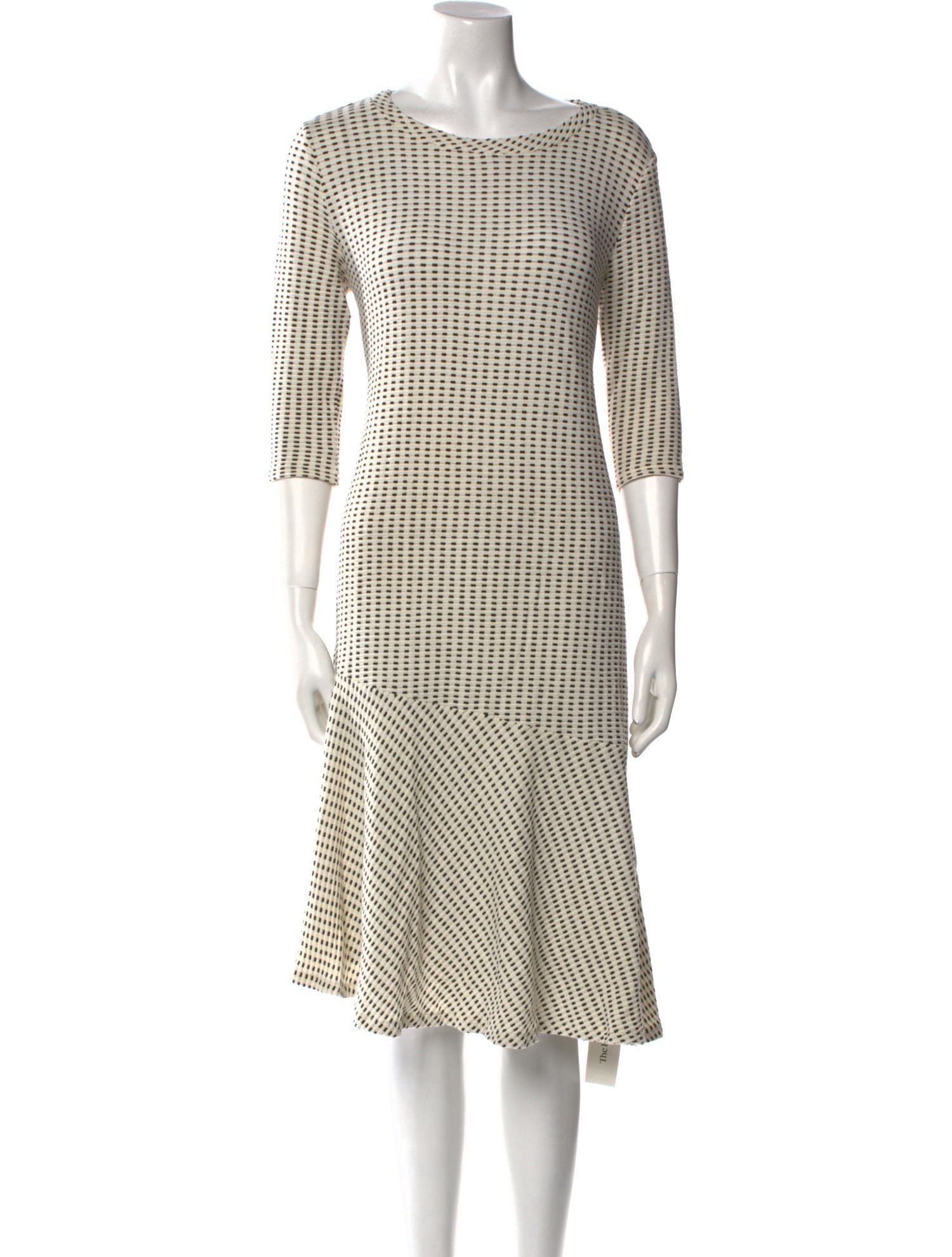 Hatch Printed Knee-Length Dress