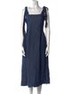 Hatch Square Neckline Long Dress