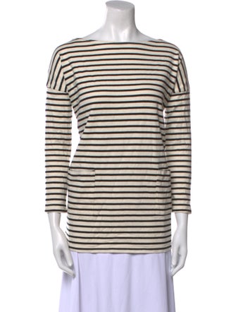 Hatch Striped Bateau Neckline T-Shirt