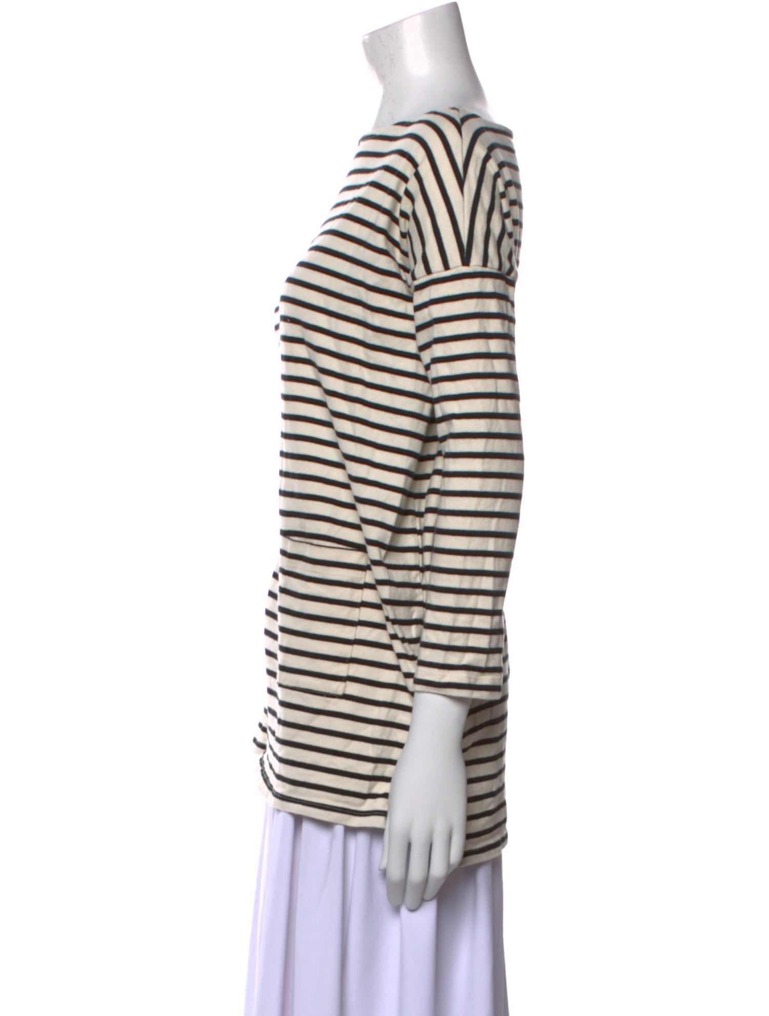 Hatch Striped Bateau Neckline T-Shirt