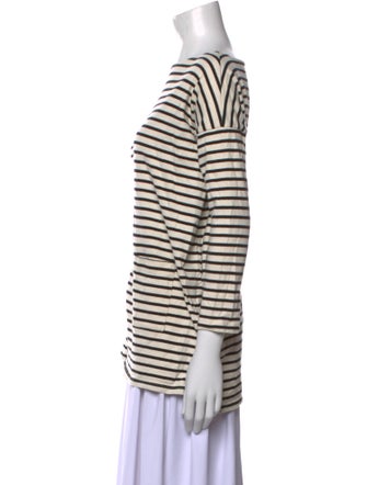 Hatch Striped Bateau Neckline T-Shirt