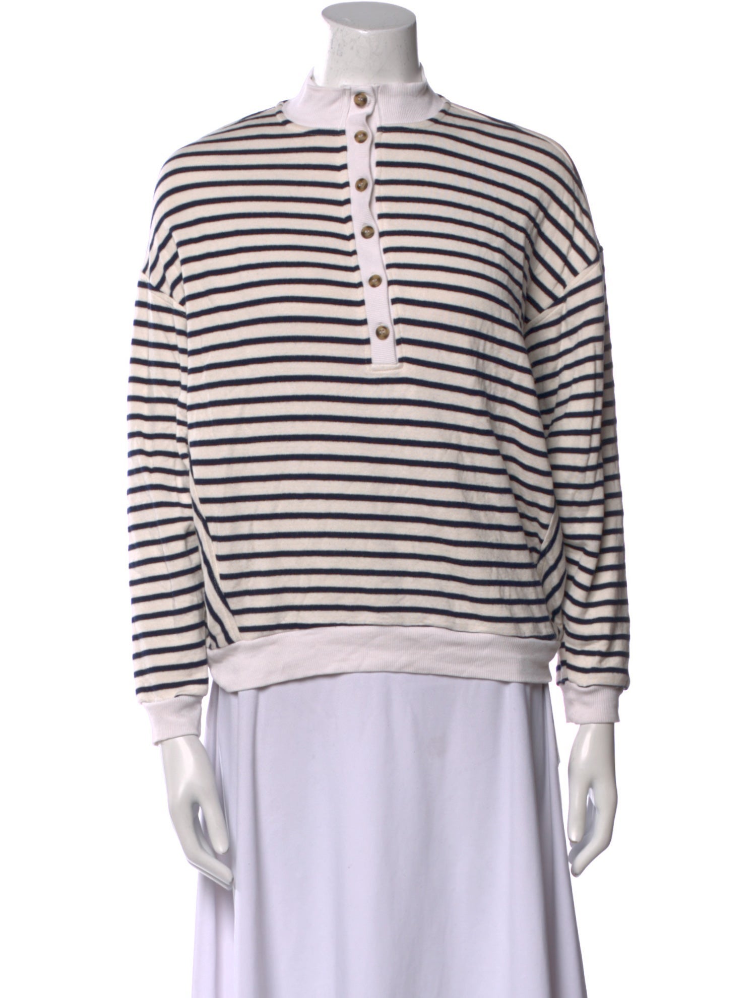 Hatch Striped Mock Neck Sweater
