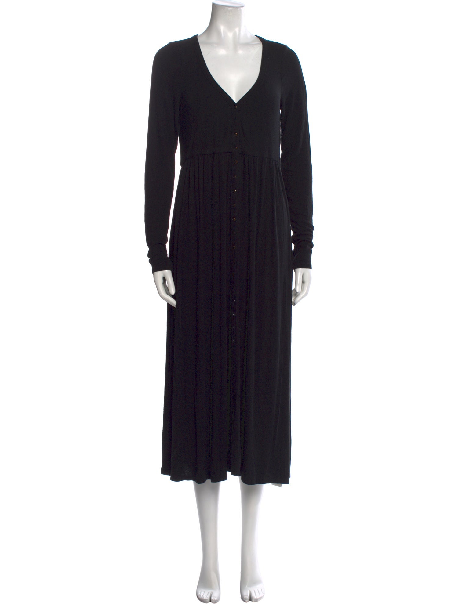 Hatch V-Neck Midi Length Dress