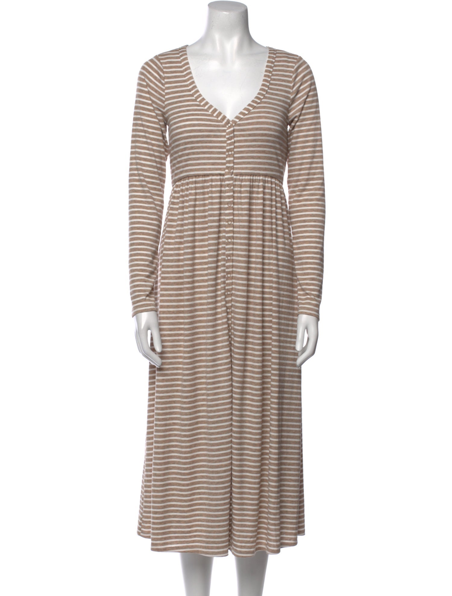 Hatch Striped Long Dress