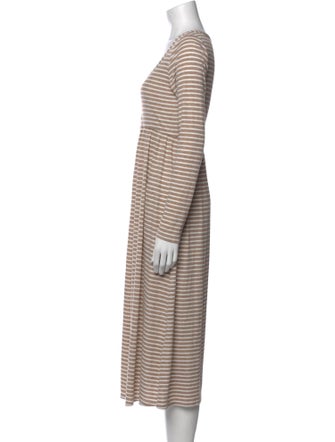 Hatch Striped Long Dress