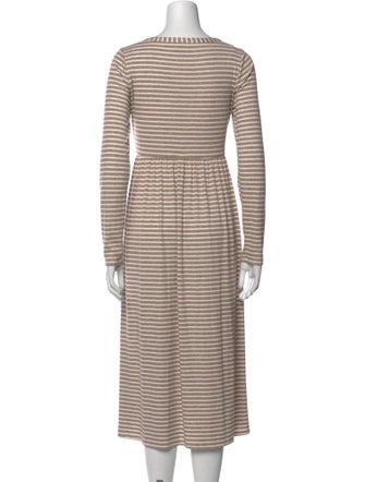 Hatch Striped Long Dress