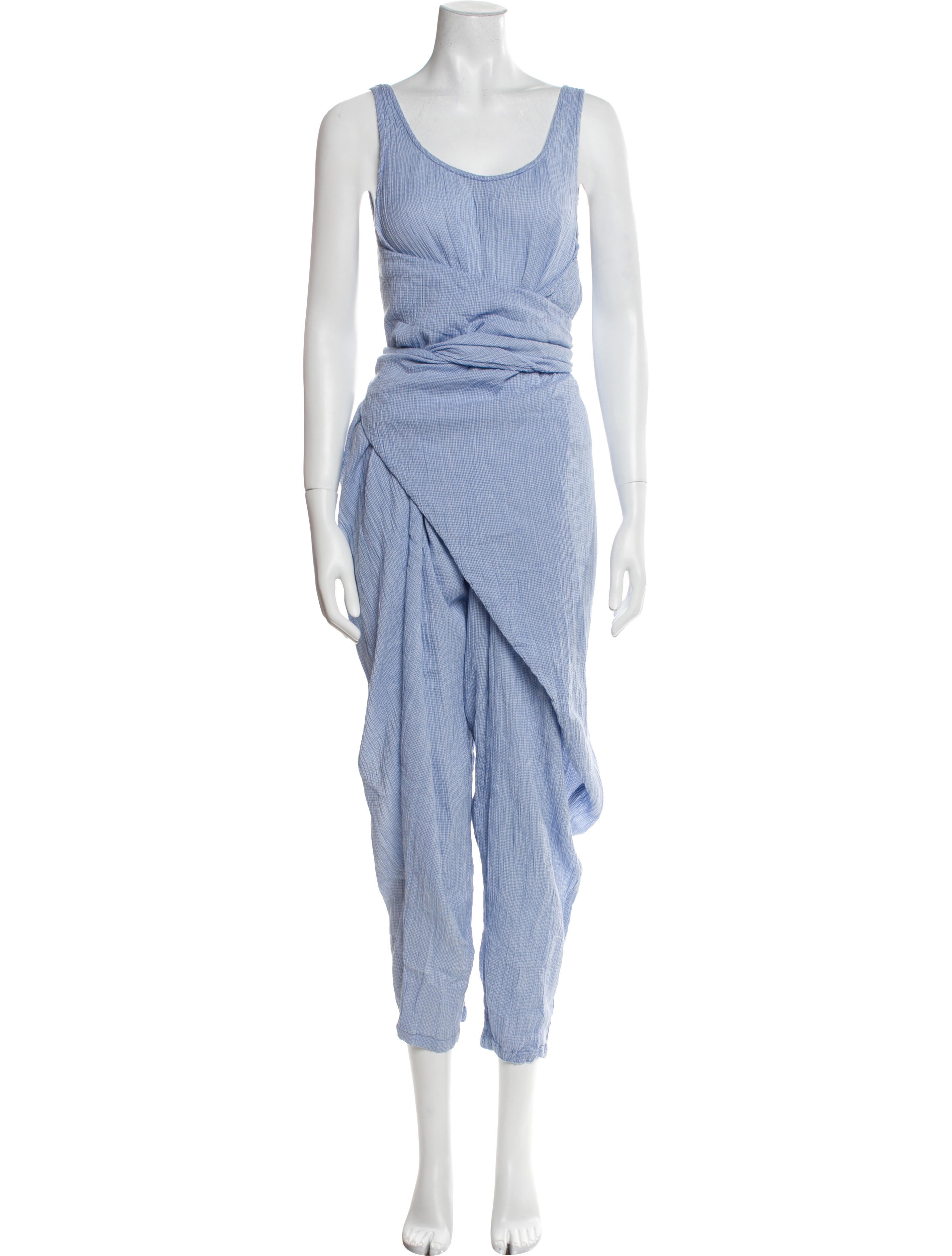 Hatch Linen Scoop Neck Jumpsuit