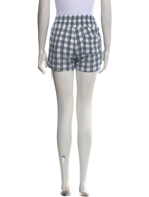 Hatch Plaid Print Mini Shorts