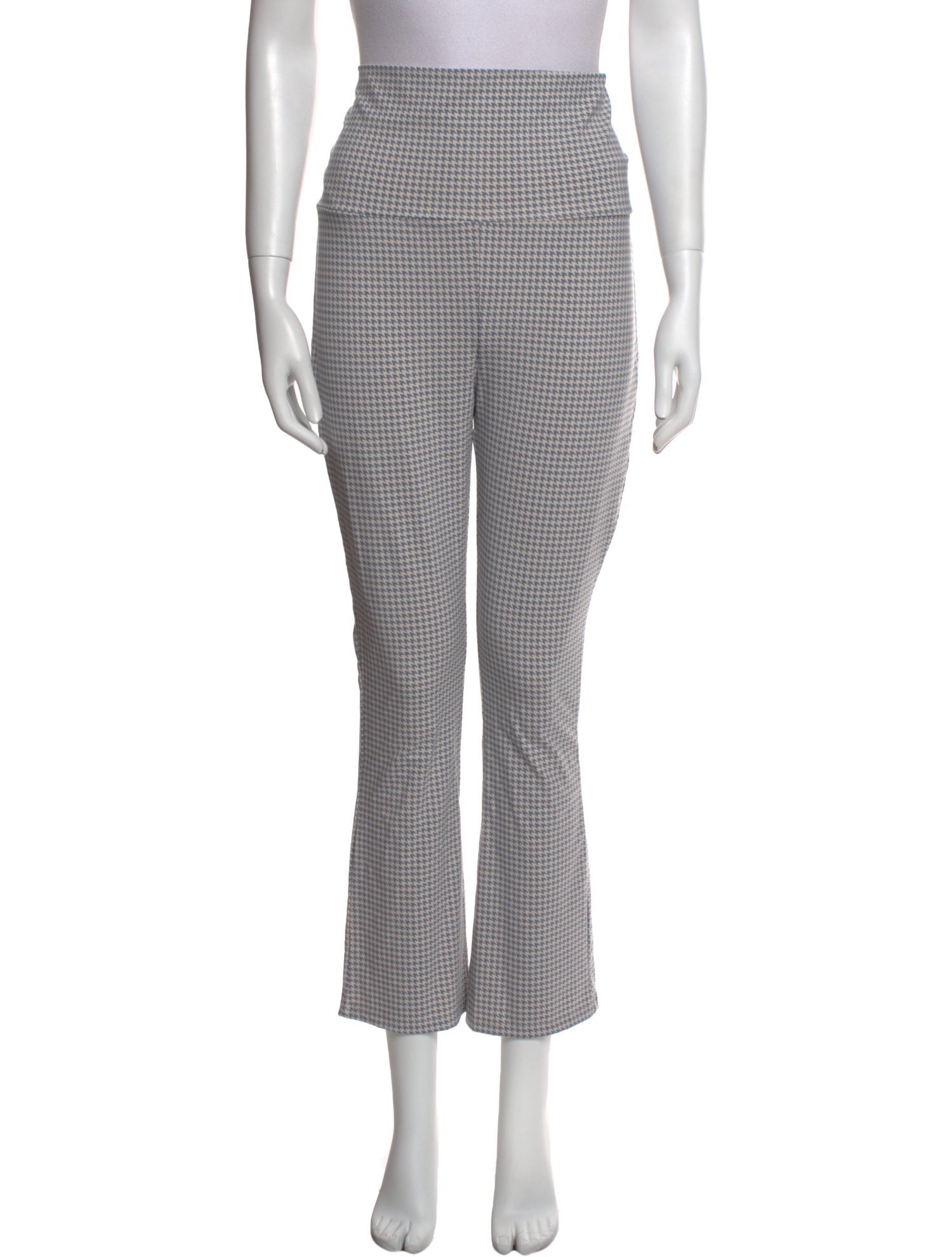 Hatch Plaid Print Straight Leg Pants