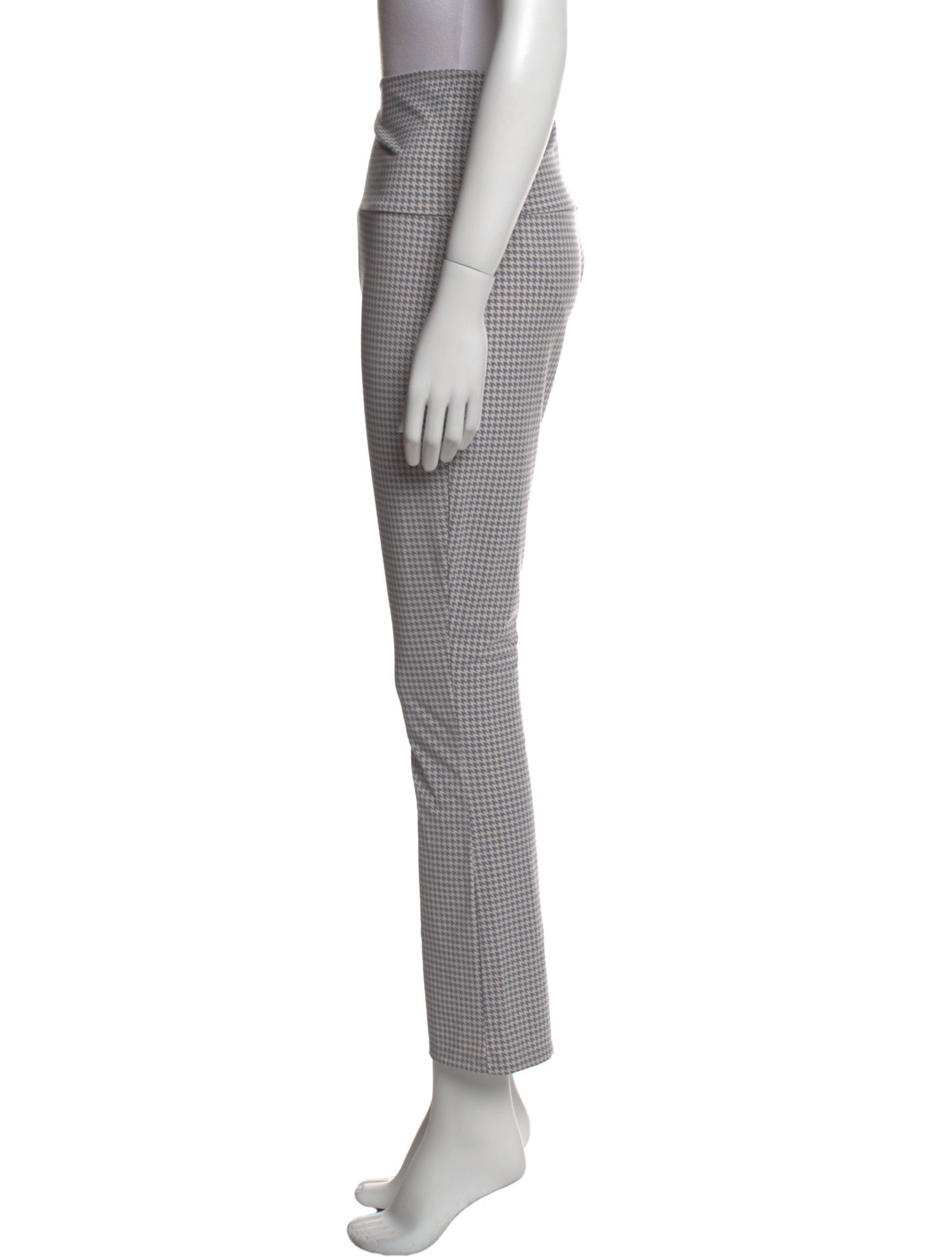 Hatch Plaid Print Straight Leg Pants