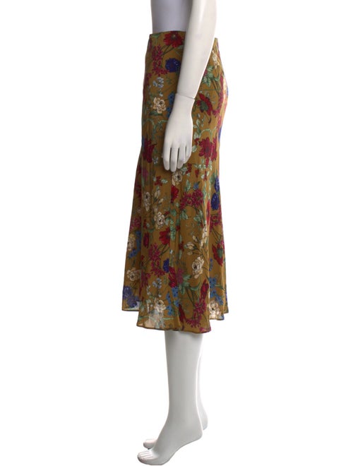 Hatch Floral Print Knee-Length Skirt