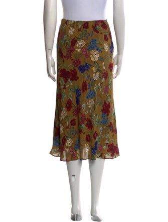 Hatch Floral Print Knee-Length Skirt
