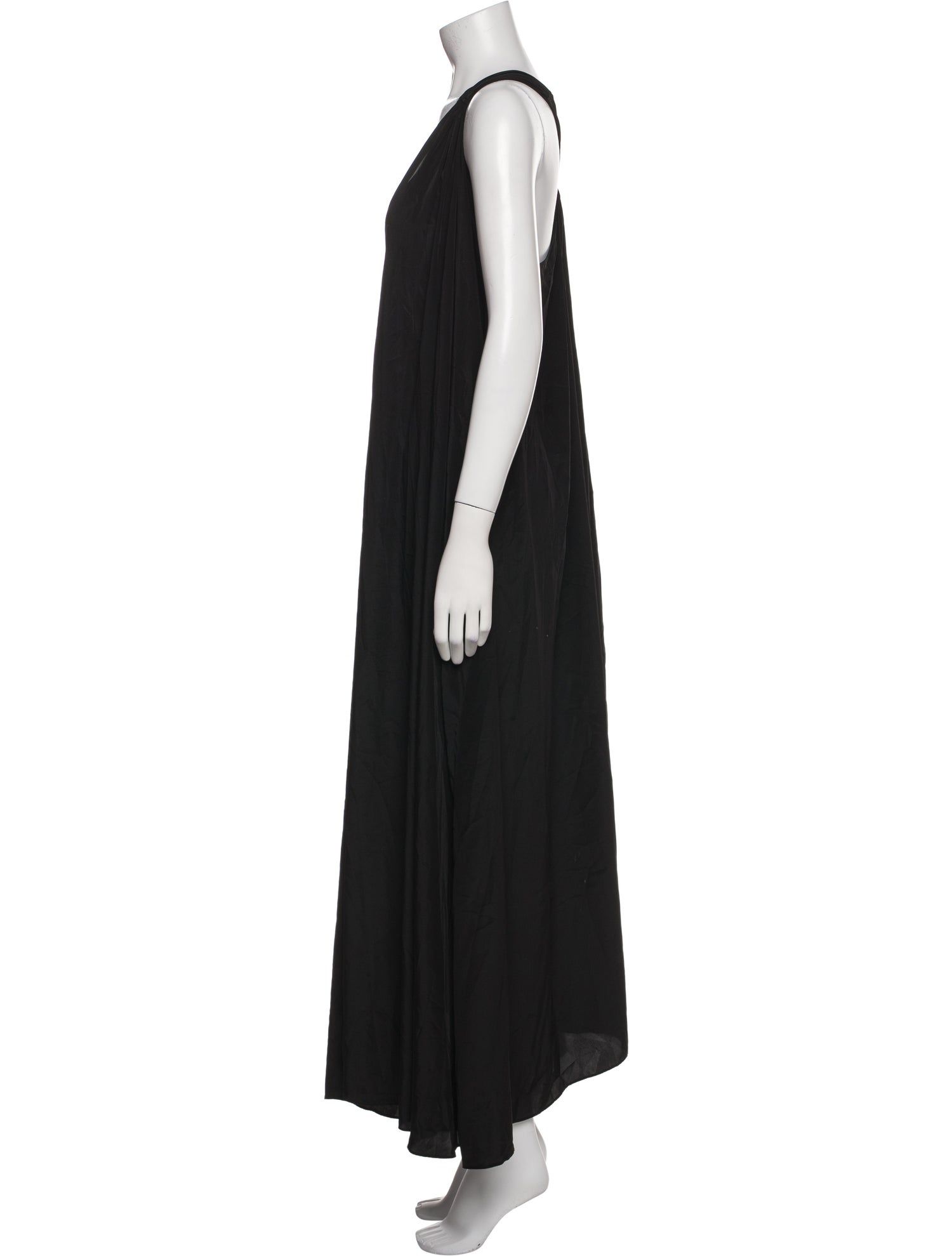 Hatch V-Neck Long Dress