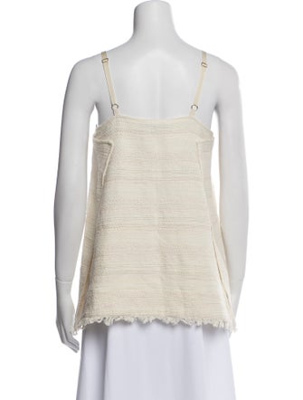 Hatch Square Neckline Sleeveless Top