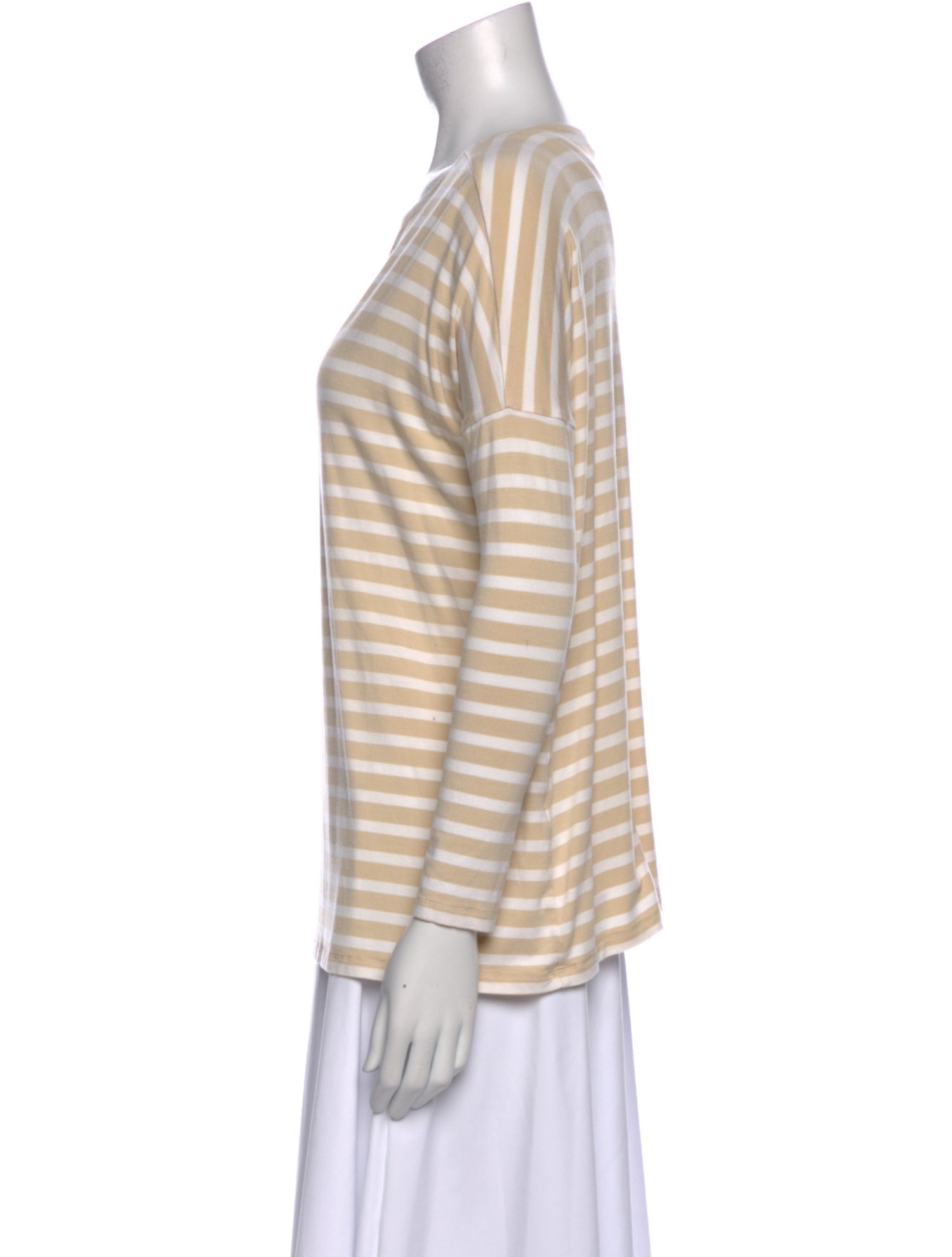 Hatch Striped Bateau Neckline Top