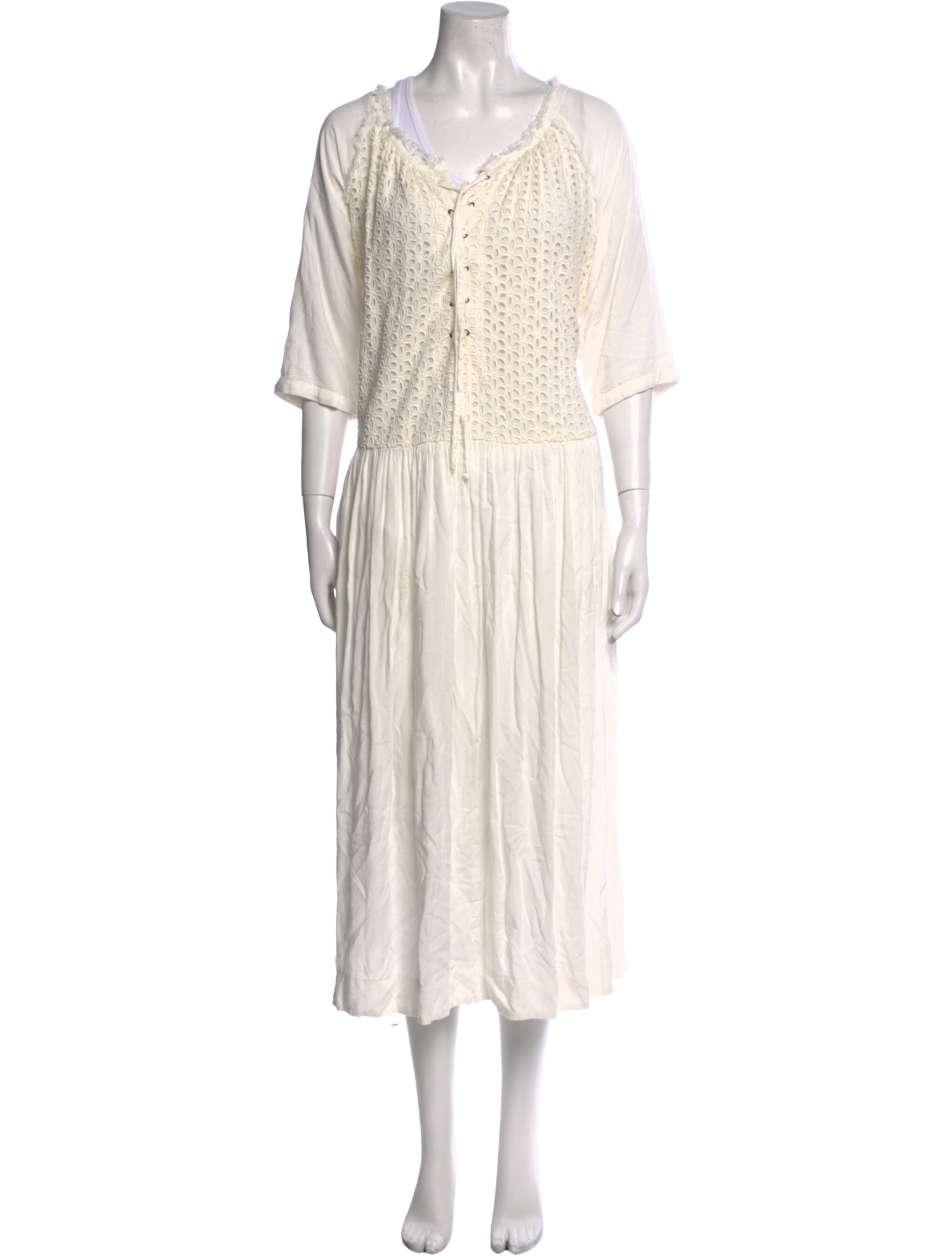 Hatch V-Neck Midi Length Dress