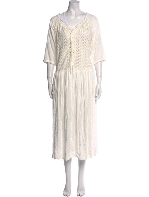 Hatch V-Neck Midi Length Dress