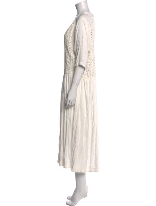 Hatch V-Neck Midi Length Dress