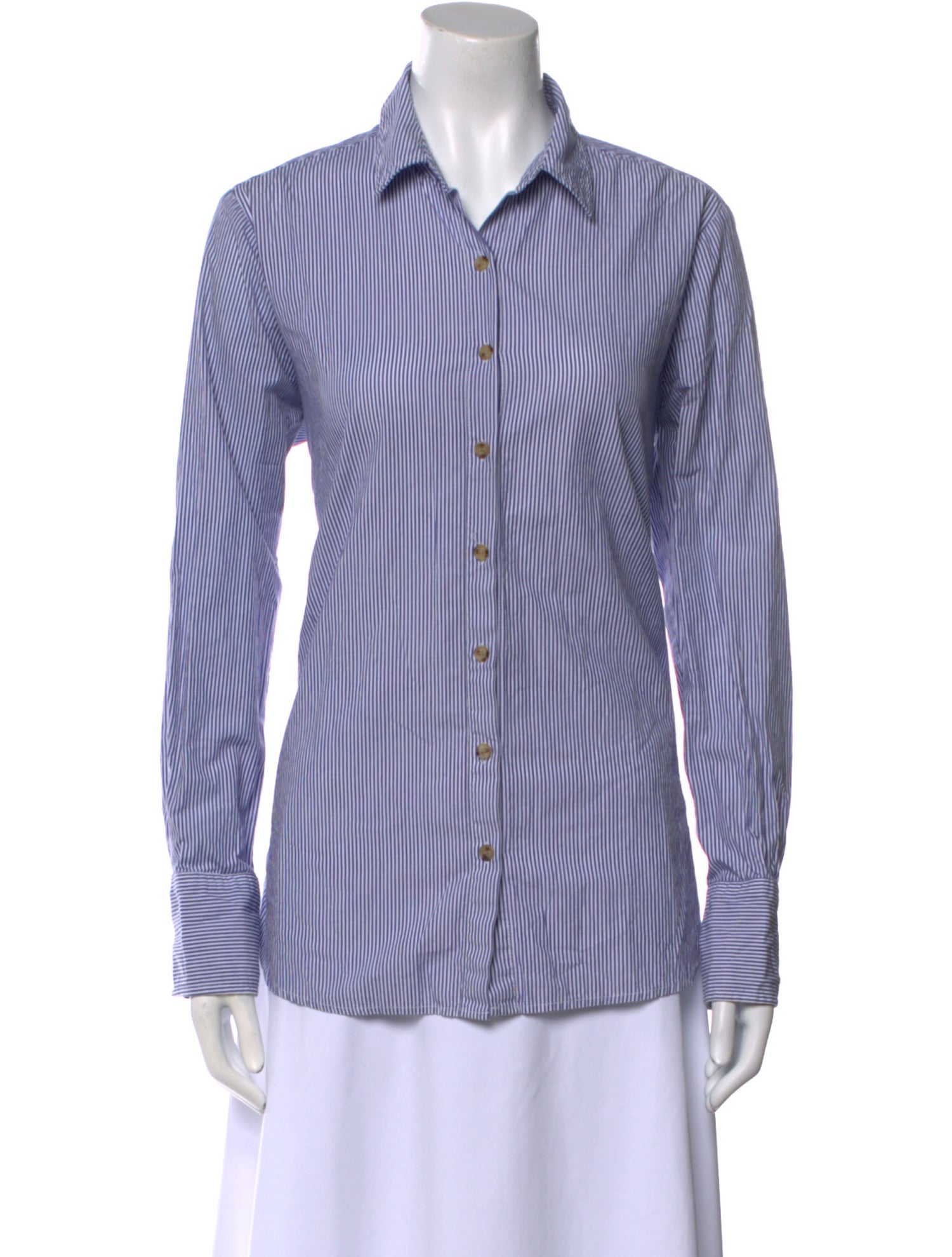 Hatch Striped Long Sleeve Button-Up Top