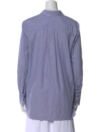 Hatch Striped Long Sleeve Button-Up Top