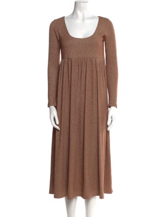 Hatch Scoop Neck Long Dress