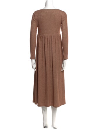 Hatch Scoop Neck Long Dress