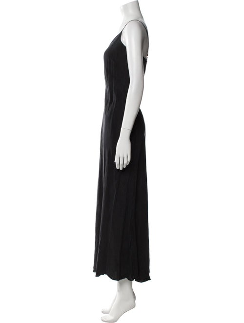 Hatch V-Neck Long Dress