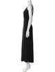 Hatch V-Neck Long Dress