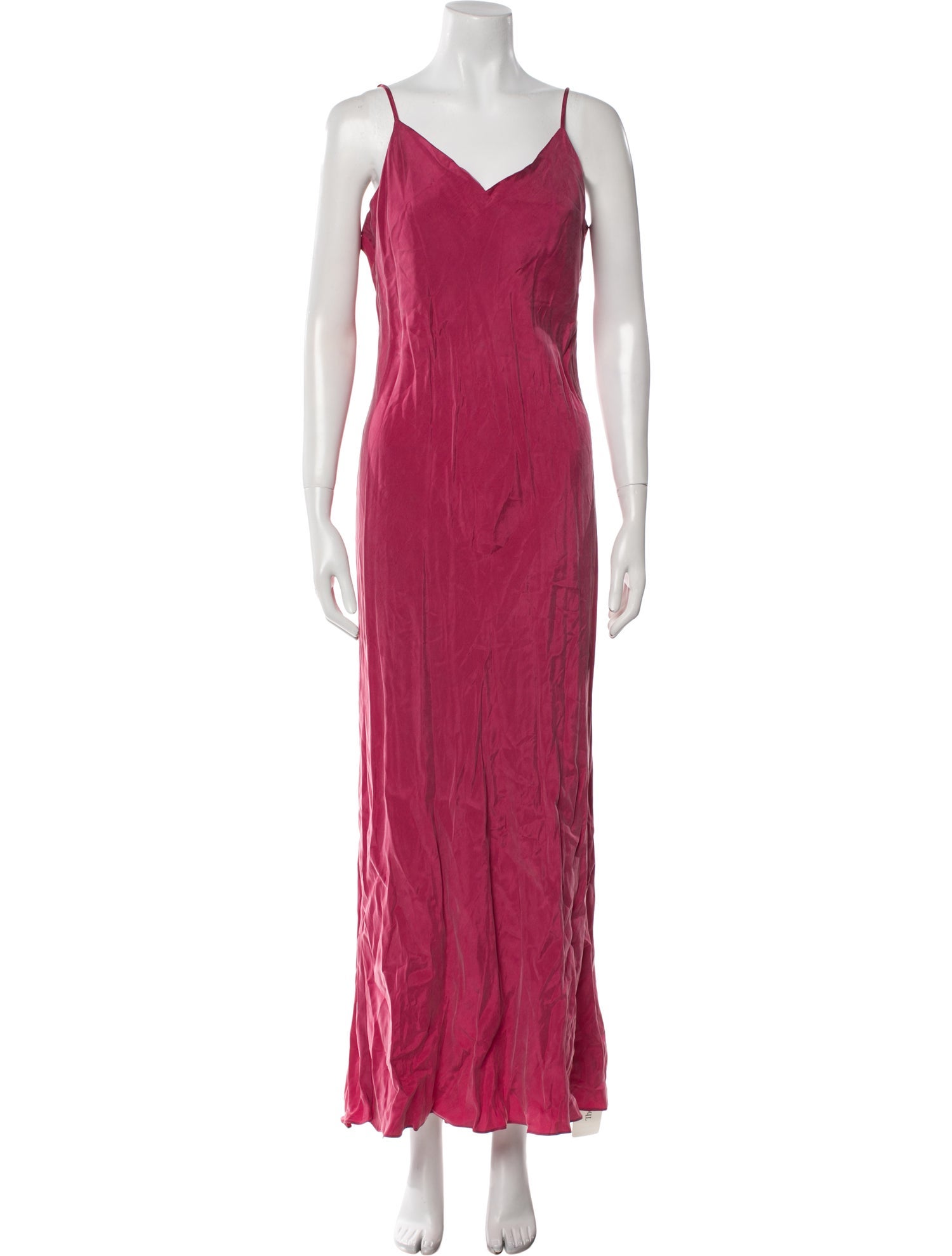 Hatch V-Neck Long Dress