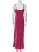 Hatch V-Neck Long Dress