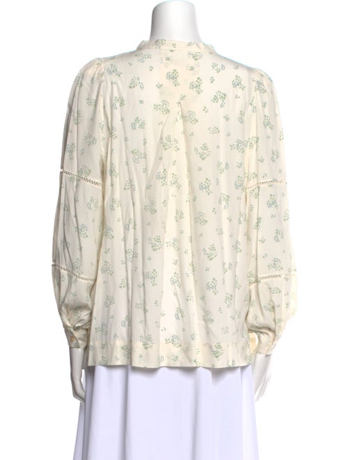 Hatch Printed V-Neck Blouse