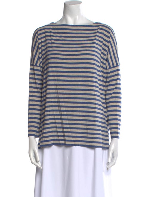 Hatch Striped Bateau Neckline Top