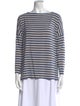 Hatch Striped Bateau Neckline Top