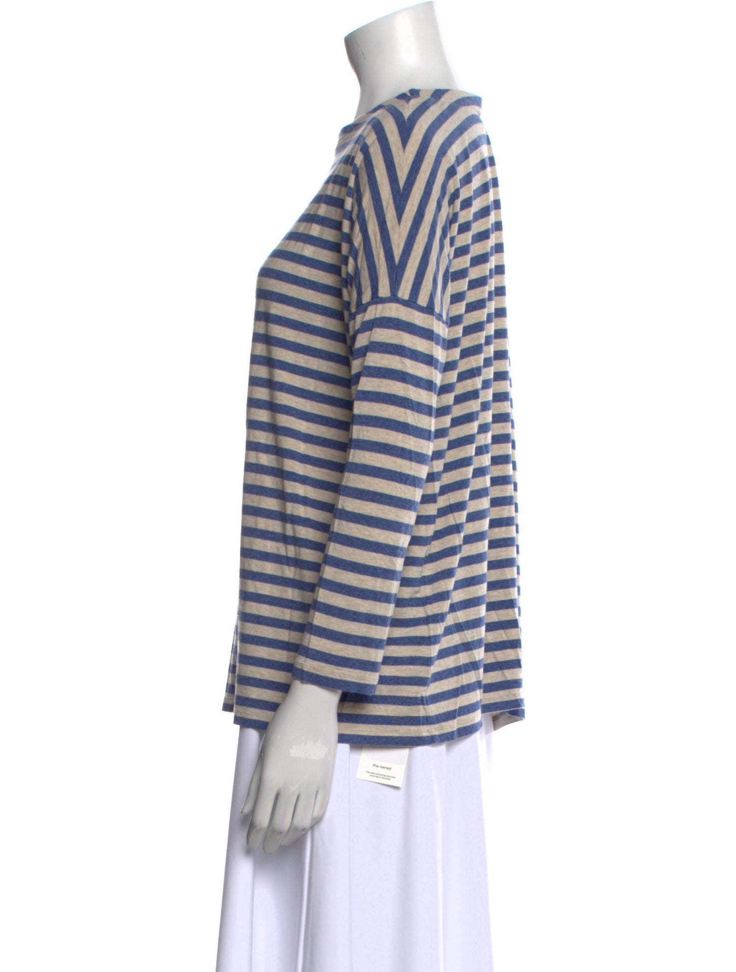 Hatch Striped Bateau Neckline Top