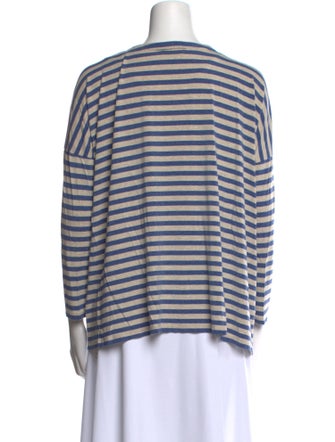 Hatch Striped Bateau Neckline Top