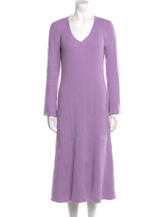 Hatch V-Neck Midi Length Dress