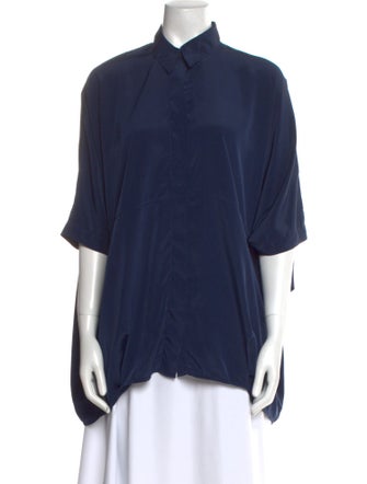 Hatch Three-Quarter Sleeve Button-Up Top